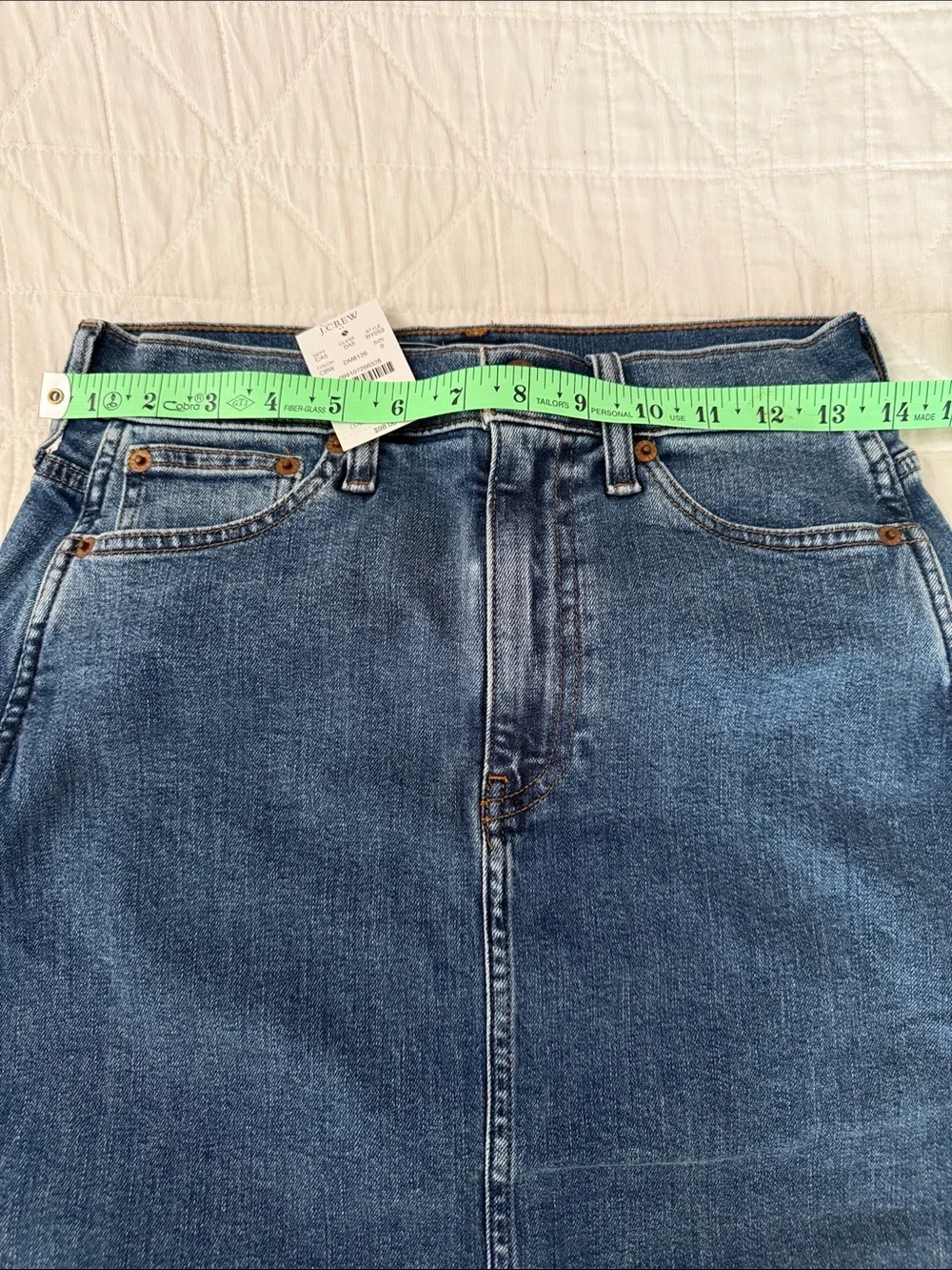 NWT J. Crew Classic Casual Chic Minimalist Denim Pencil Skirt - Size 0